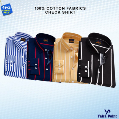 combo Full Sleeve Formal Stripe Shirt
